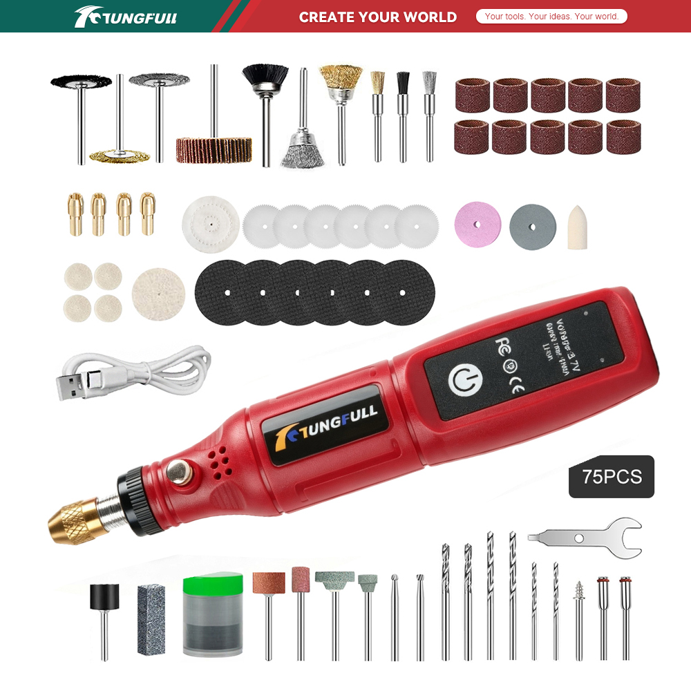 Jewelry Making Drill - Herramienta rotativa inalámbrica TUNGFULL de 3.7V,