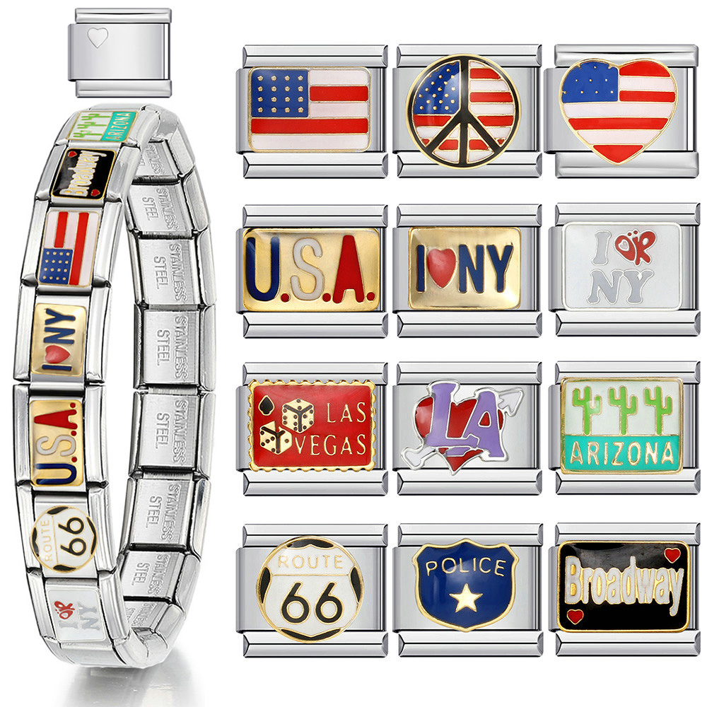 Jewelry Making In La - Pulsera italiana Y2K de acero inoxidable,