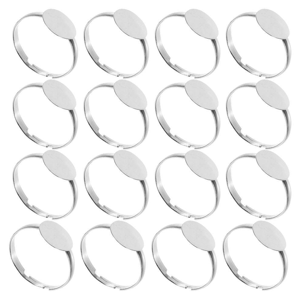 Jewelry Making Gemstones - 50 piezas de bases planas ajustables