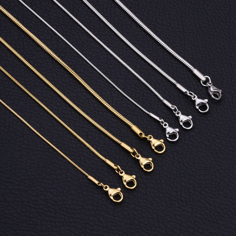 Lobster Clasp Silver - Cadena de serpiente de Plata de