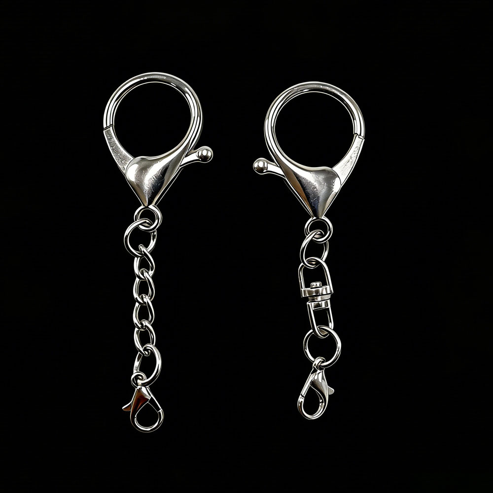 Lobster Clasp Silver - 10 piezas de broches grandes tipo