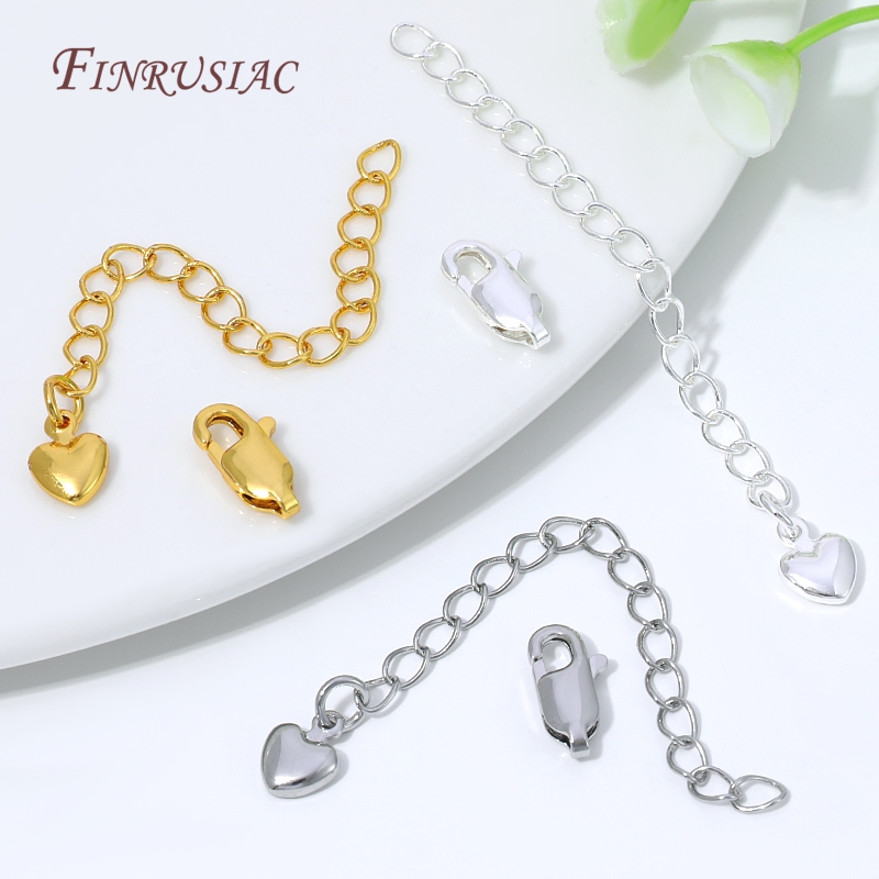 Cadena de extensión chapada en - Lobster Clasp Silver reseña y precio