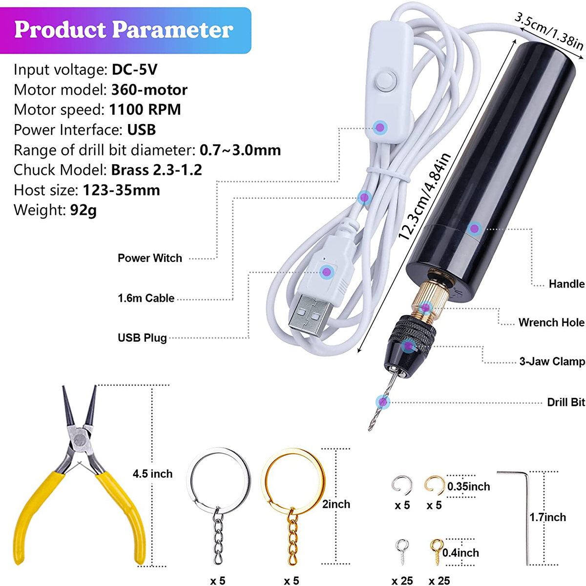 Mini taladro eléctrico de mano - Jewelry Making Dc reseña y precio