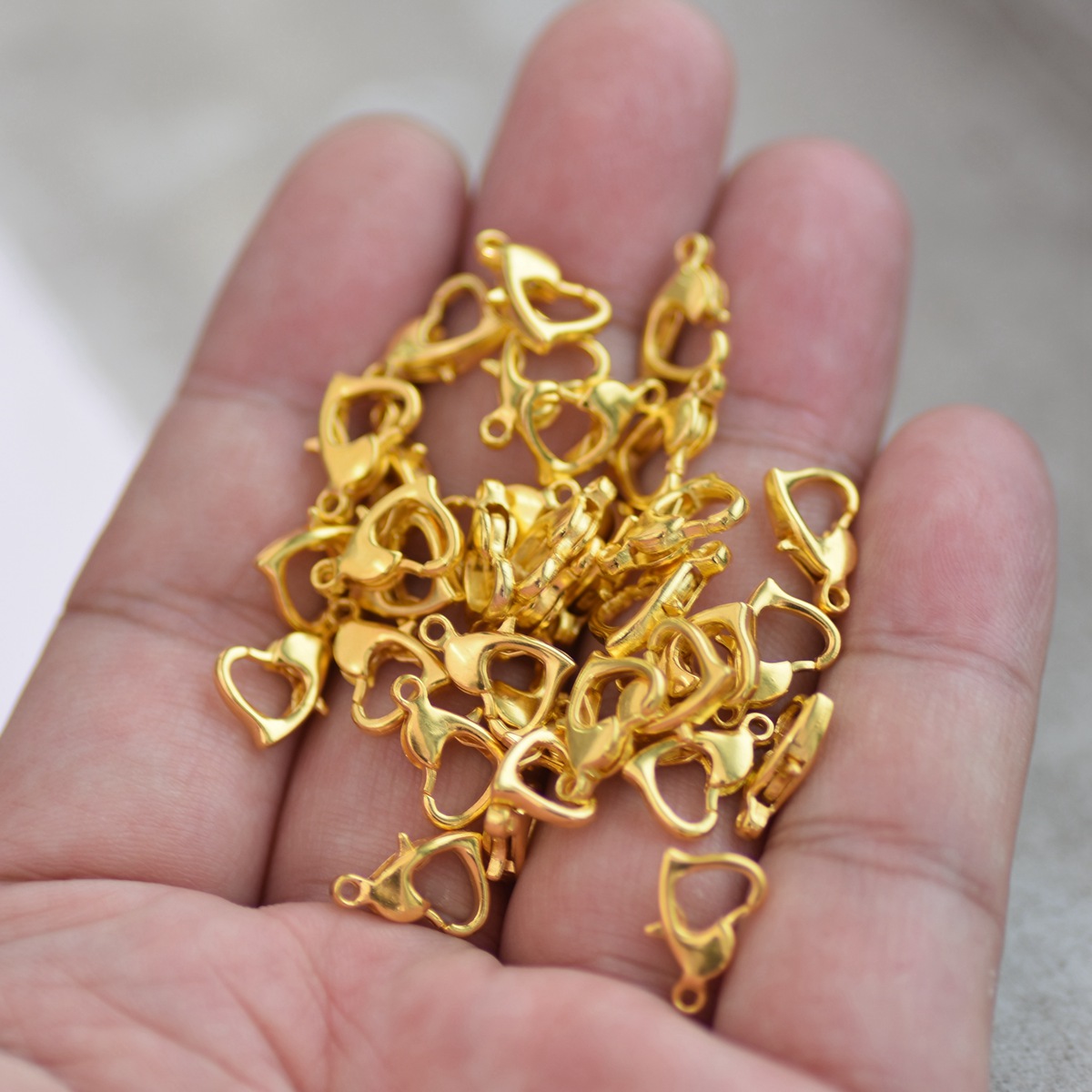 Ganchos con forma de corazón d - Lobster Clasp Silver reseña y precio